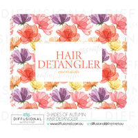 1 x Shades of Autumn Hair Detangler Label, 50x63mm, Essential Oil Resistant Laminated Vinyl