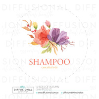 BULK - 10 x Shades of Autumn Shampoo LG Label, 78x78mm, Essential Oil Resistant Laminated Vinyl **SAVE 10%**