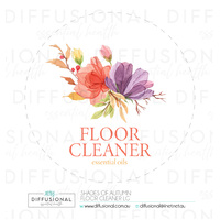 BULK - 20 x Shades of Autumn Floor Cleaner LG Label,78x78mm, Essential Oil Resistant Laminated Vinyl **SAVE 15%**