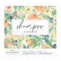 1 x Spring Garden Shampoo sm, 50x60mm, Essential Oil Resistant Laminated Vinyl