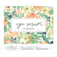 1 x Spring Garden Eye Serum, 42x55mm, Essential Oil Resistant Laminated Vinyl