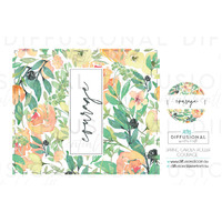 1 x Spring Garden Courage Roller  Label, 52x59mm, Essential Oil Resistant Laminated Vinyl