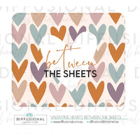 Valentine Hearts Between The Sheets Label & Recipe Card, 60 x 50mm, Premium Quality Laminated Vinyl