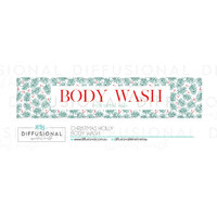 BULK - 10 x Christmas Holly Jar Face Body Wash Label, 17x80mm, Essential Oil Resistant Laminated Vinyl **SAVE 10%**