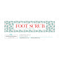 1 x Christmas Holly Jar Face Foot Scrub Label, 17x80mm, Essential Oil Resistant Laminated Vinyl