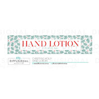 1 x Christmas Holly Jar Face Hand Lotion Label, 17x80mm, Essential Oil Resistant Laminated Vinyl