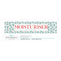1 x Christmas Holly Jar Face Moisturiser Label, 17x80mm, Essential Oil Resistant Laminated Vinyl