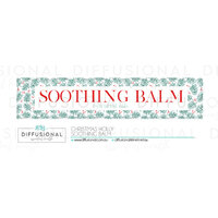 1 x Christmas Holly Jar Face Soothing Balm Label, 17x80mm, Essential Oil Resistant Laminated Vinyl