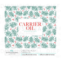 1 x Christmas Holly Carrier Oil Label, 50x63mm, Essential Oil Resistant Laminated Vinyl