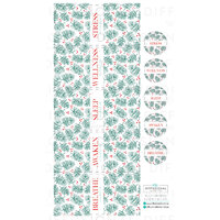 1 x Christmas Holly 5ml Roller Label Set, 29x59mm, Essential Oil Resistant Laminated Vinyl  