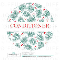 1 x Christmas Holly Conditioner LG Label, 78x78mm, Essential Oil Resistant Laminated Vinyl
