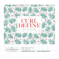 1 x Christmas Holly Curl Define Label,42x55mm, Essential Oil Resistant Laminated Vinyl