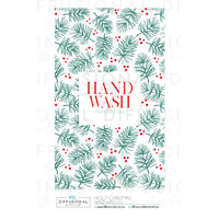 BULK - 20 x Christmas Holly Hand Wash LG Label, 90x55mm, Essential Oil Resistant Laminated Vinyl **SAVE 15%**