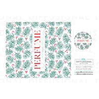 1 x Christmas Holly Perfume Roller Label, 52x59mm, Essential Oil Resistant Laminated Vinyl