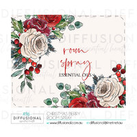 1 x Christmas Berry Room Spray sm Label, 50x63mm, Essential Oil Resistant Laminated Vinyl