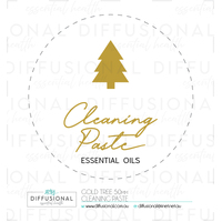 1 x Gold Tree, Cleaning Paste Label, 50x50mm, Gold Foil 