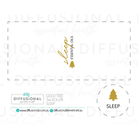BULK - 50 x Gold Tree, 5ml Roller Sleep Label, 59x28mm, Gold Foil  **SAVE 20%**