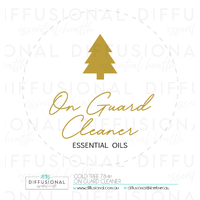 BULK - 50 x Gold Tree, On Guard Cleaner Label, 78x78mm, Gold Foil  **SAVE 20%**