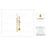1 x Gold Tree, Courage Roller Label, 50x60mm, Gold Foil 