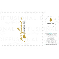 1 x Gold Tree, Perfume Roller Label, 50x60mm, Gold Foil 