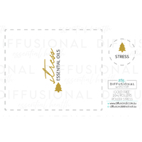 1 x Gold Tree, Stress Roller Label, 50x60mm, Gold Foil 