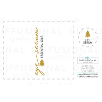 1 x Gold Tree, Eye Serum Roller Label, 50x60mm, Gold Foil 