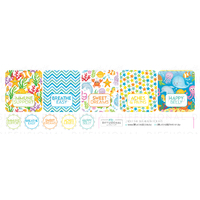1 x Under The Sea Health Roller Bottle Label Set, 40x35mm, Laminated Vinyl