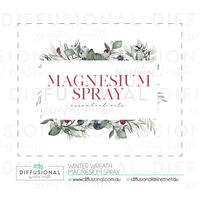 1 x Winter Wreath, Magnesium Spray Label, 50x60mm, Premium Quality Oil Resistant Vinyl