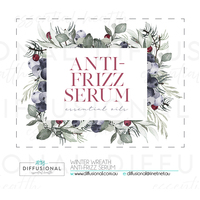 BULK - 20 x Winter Wreath, Anti-Frizz Serum Label, 54x42mm, Premium Quality Oil Resistant Vinyl **SAVE 15%**