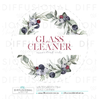 BULK - 50 x Winter Wreath, Glass Cleaner Label, 78x78mm, Premium Quality Oil Resistant Vinyl **SAVE 20%**