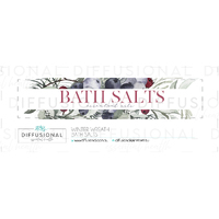 BULK - 10 x Winter Wreath, Bath Salts Jar Face Label, 17x80mm, Premium Quality Oil Resistant Vinyl **SAVE 10%**