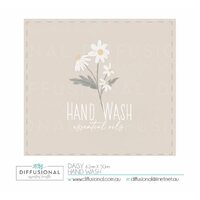 1 x Daisy, Hand Wash Label, 50x60mm, Premium Quality Oil Resistant Vinyl