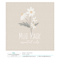 BULK - 20 x Daisy, Mud Mask Label, 78x78mm, Premium Quality Oil Resistant Vinyl **SAVE 15%**