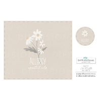 1 x Daisy, Allergy 10ml Roller Label, 50x60mm, Premium Quality Oil Resistant Vinyl