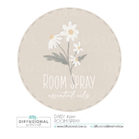 1 x Daisy, Room Spray Label, 41mm Round, Premium Quality Oil Resistant Vinyl