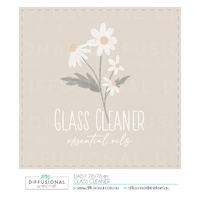 1 x Daisy, Glass Cleaner Label, 78x78mm, Premium Quality Oil Resistant Vinyl