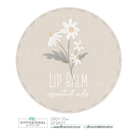 1 x Daisy, Lip Balm Label, 35x35mm, Premium Quality Oil Resistant Vinyl