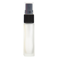 FROSTED CLEAR - 10ml (Thick Glass) Spray Bottle with Black Top
