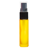 FROSTED YELLOW - 10ml (Thick Glass) Spray Bottle with Black Top