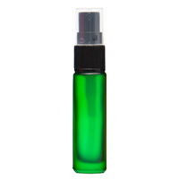 FROSTED GREEN - 10ml (Thick Glass) Spray Bottle with Black Top