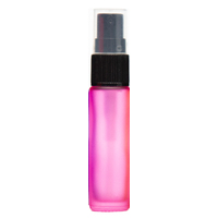 FROSTED PINK - 10ml (Thick Glass) Spray Bottle with Black Top