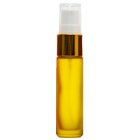 FROSTED YELLOW - 10ml (Thick Glass) Spray Bottle with Gold Aluminium Top