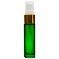 FROSTED GREEN - 10ml (Thick Glass) Spray Bottle with Gold Aluminium Top