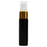 MATTE BLACK - 10ml (Thick Glass) Spray Bottle with Gold Aluminium Top