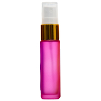 FROSTED PINK - 10ml (Thick Glass) Spray Bottle with Gold Aluminium Top