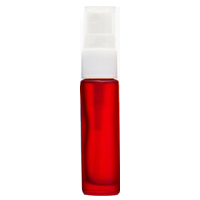 FROSTED RED - 10ml (Thick Glass) Spray Bottle with White Top