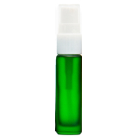 FROSTED GREEN - 10ml (Thick Glass) Spray Bottle with White Top