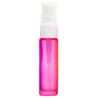 FROSTED PINK - 10ml (Thick Glass) Spray Bottle with White Top