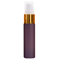 EGGPLANT - 10ml (Thick Glass) Matte Colour Spray Bottle with Gold Aluminium Top