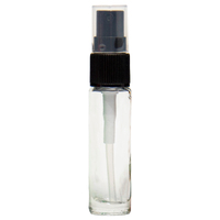 CLEAR - 10ml (Thick Glass) Spray Bottle with Black Top